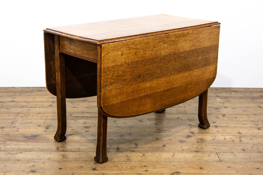 Antique Oak Drop Leaf Dining Table View IV