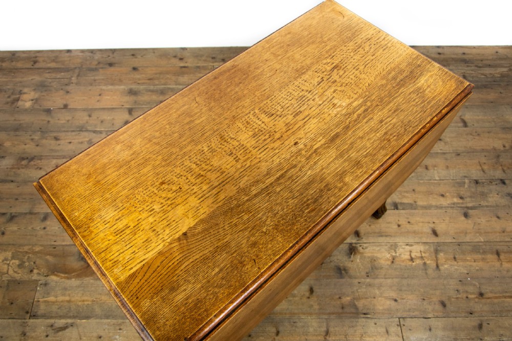Antique Oak Drop Leaf Dining Table View V