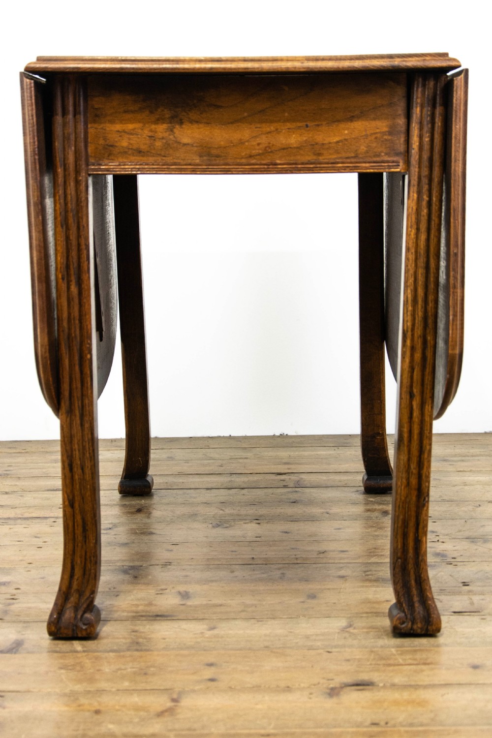 Antique Oak Drop Leaf Dining Table View VII