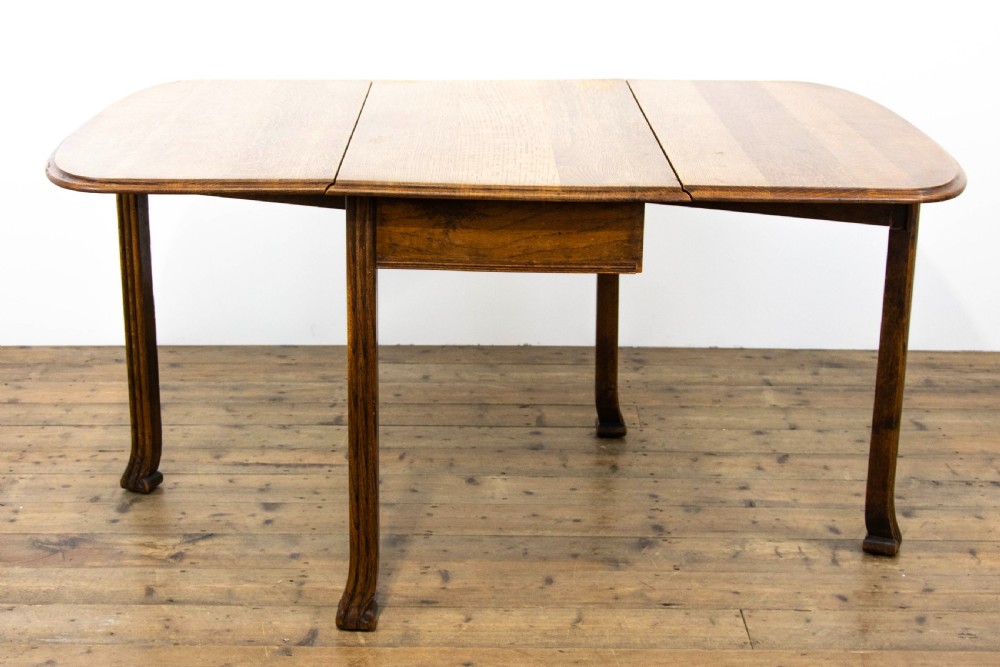 Antique Oak Drop Leaf Dining Table View VIII