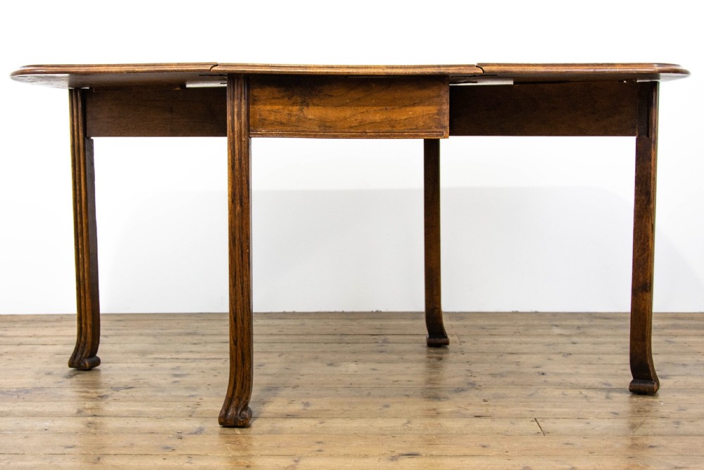 Antique Oak Drop Leaf Dining Table View IX