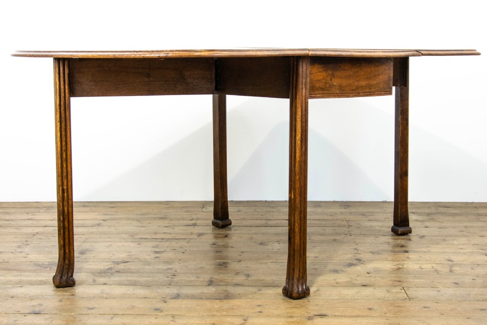 Antique Oak Drop Leaf Dining Table View XII