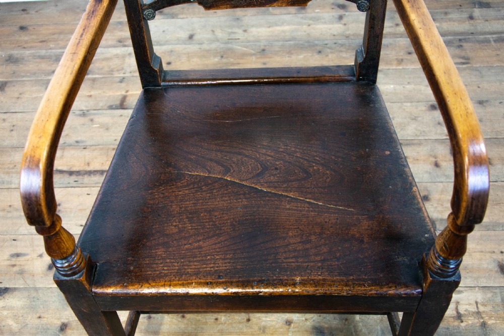 Set of Six Regency Oak Armchairs View IX
