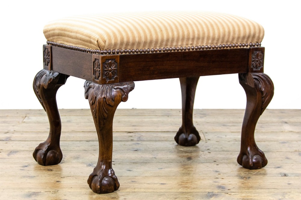 Antique Georgian Mahogany Footstool View II