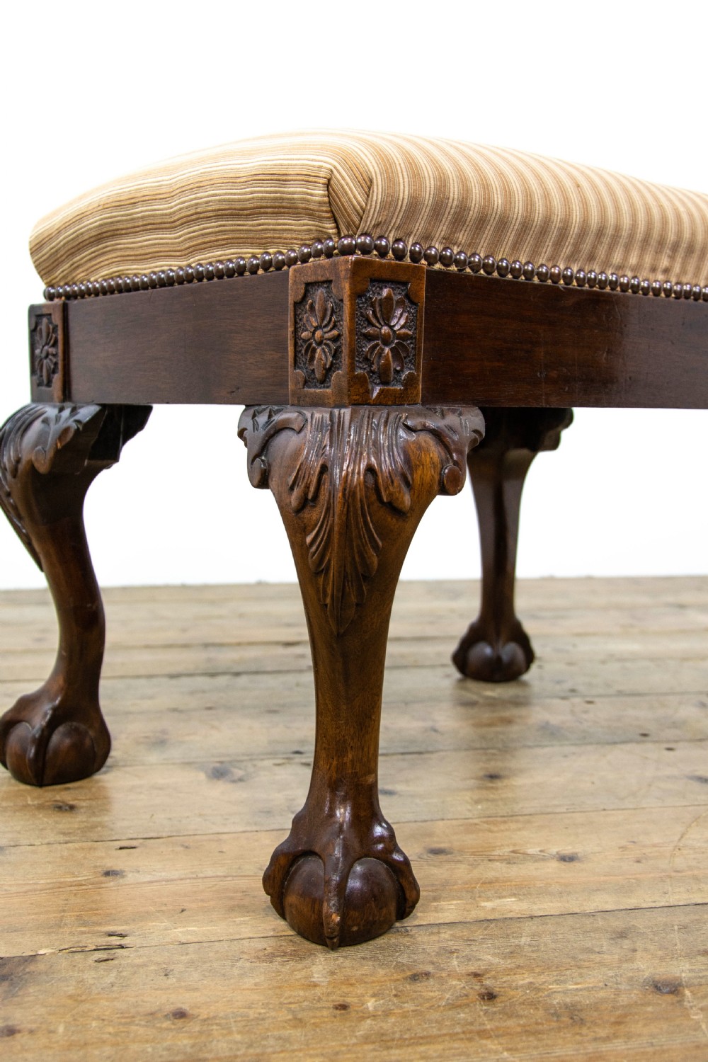 Antique Georgian Mahogany Footstool View III