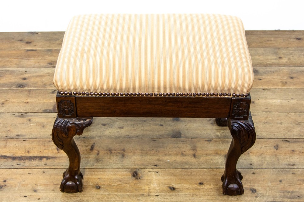 Antique Georgian Mahogany Footstool View V