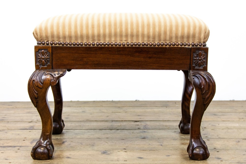 Antique Georgian Mahogany Footstool View VI