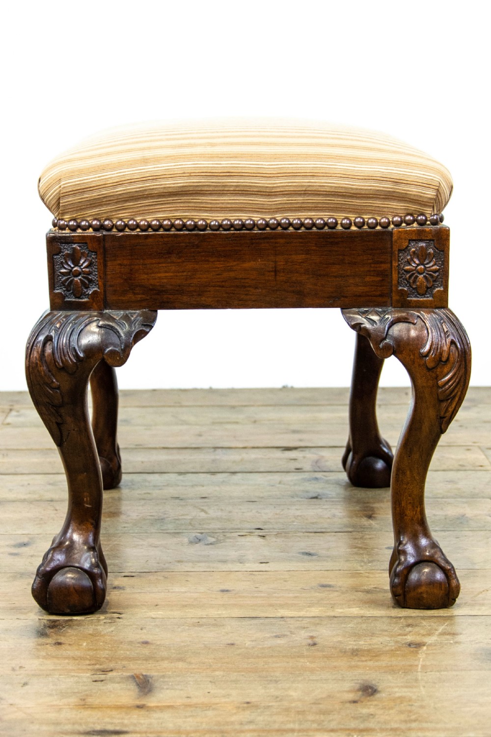 Antique Georgian Mahogany Footstool View VIII