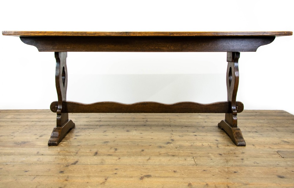Antique Oak Refectory Table View VI