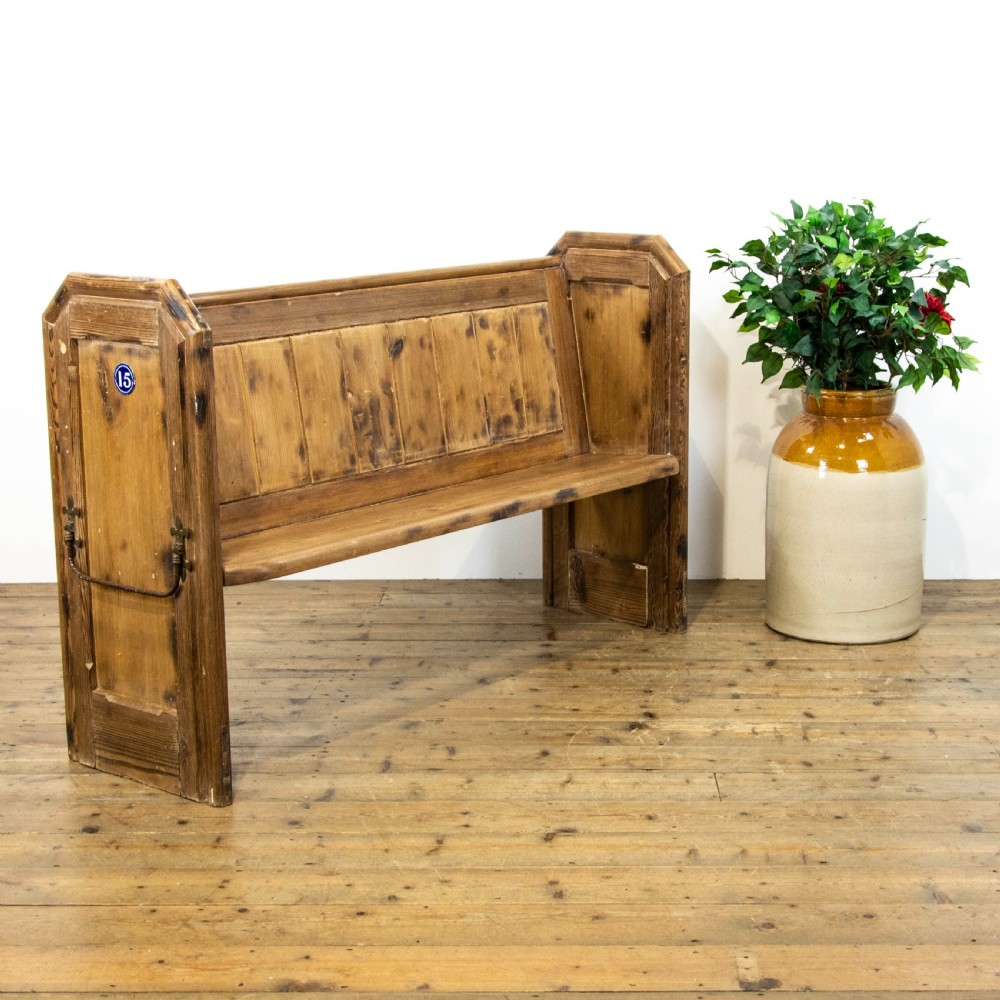 Rustic Antique Pine Pew View II