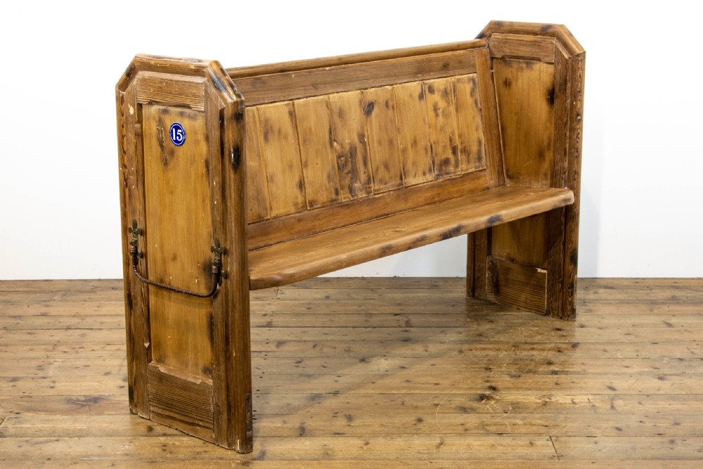 Rustic Antique Pine Pew