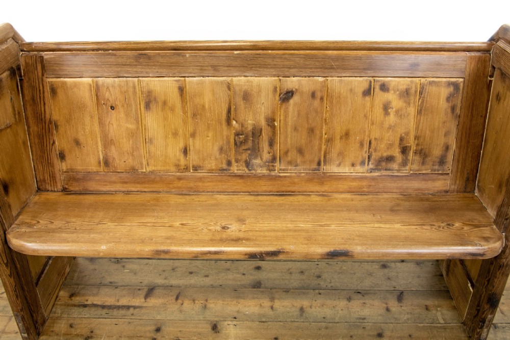 Rustic Antique Pine Pew View V