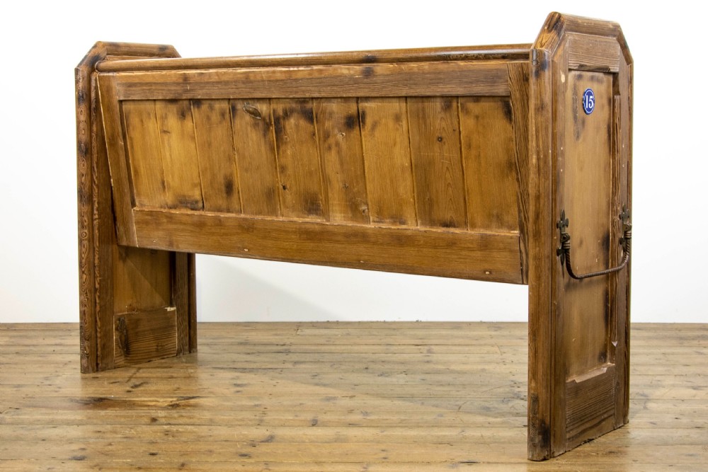 Rustic Antique Pine Pew View VIII