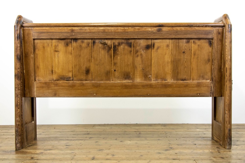 Rustic Antique Pine Pew View IX