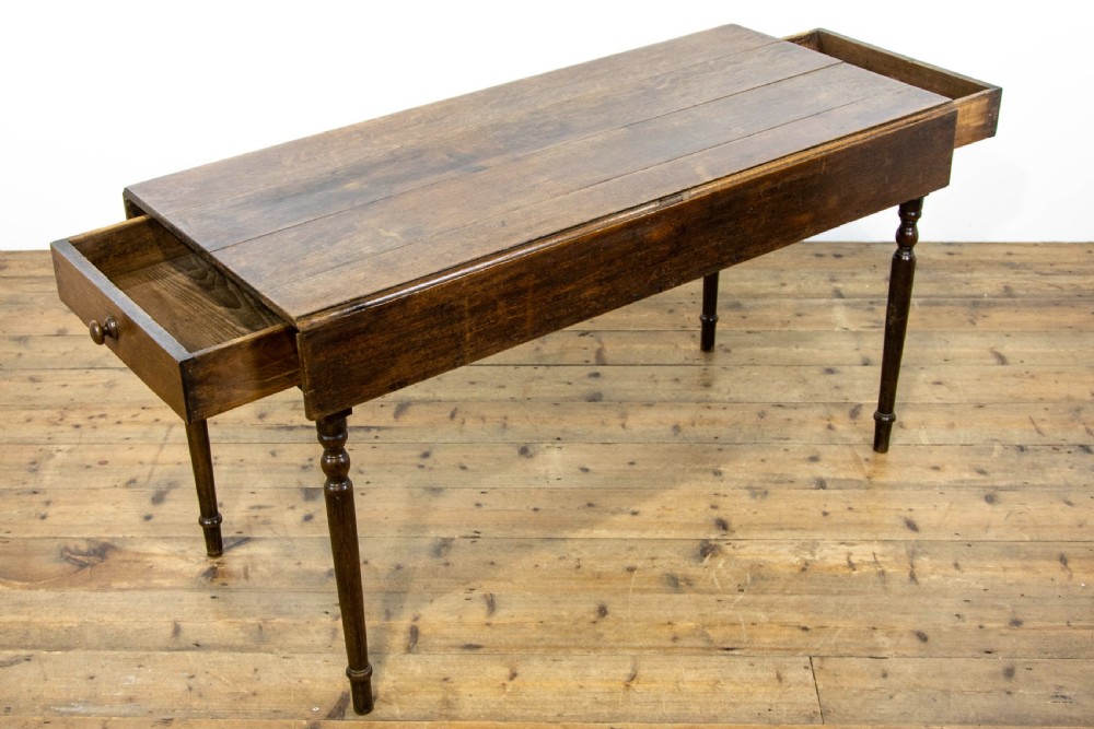 Antique Oak Pembroke Side Table View IV