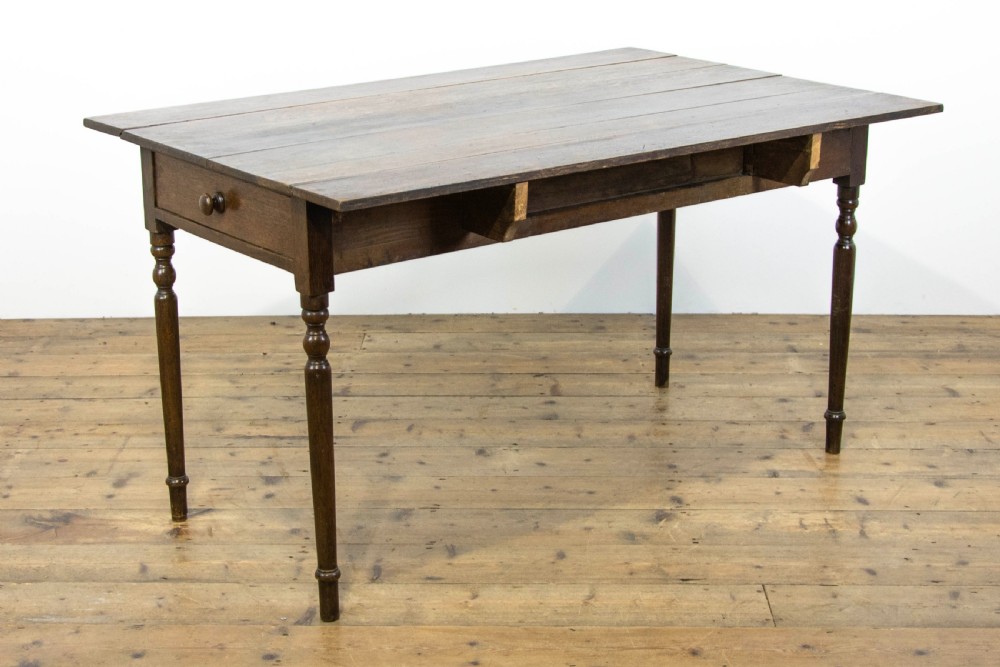 Antique Oak Pembroke Side Table View VI