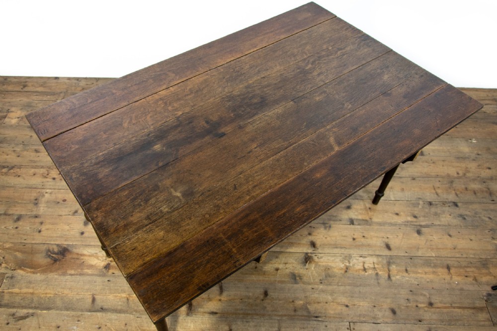 Antique Oak Pembroke Side Table View VIII