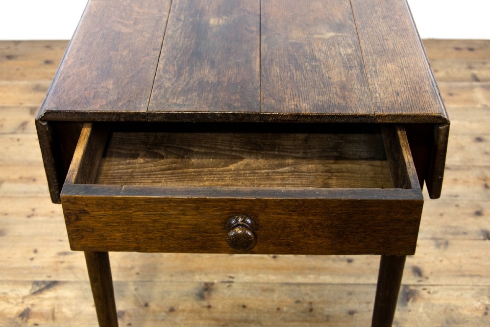 Antique Oak Pembroke Side Table View X