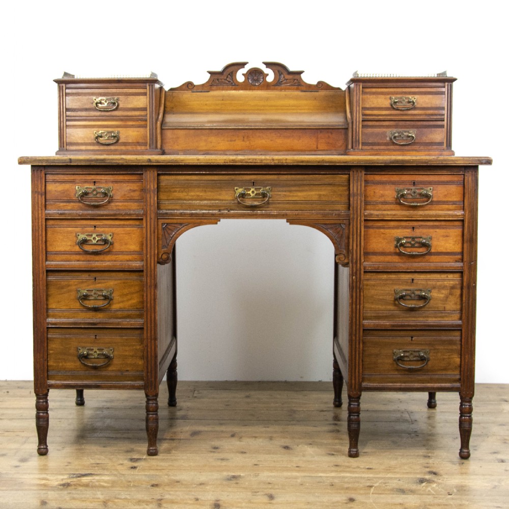 Victorian Walnut Writing Desk by Jas Shoolbred & Co.