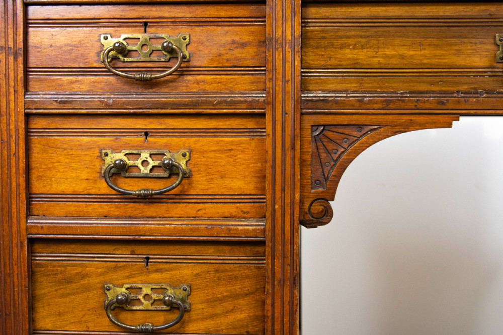 Victorian Walnut Writing Desk by Jas Shoolbred & Co. View II