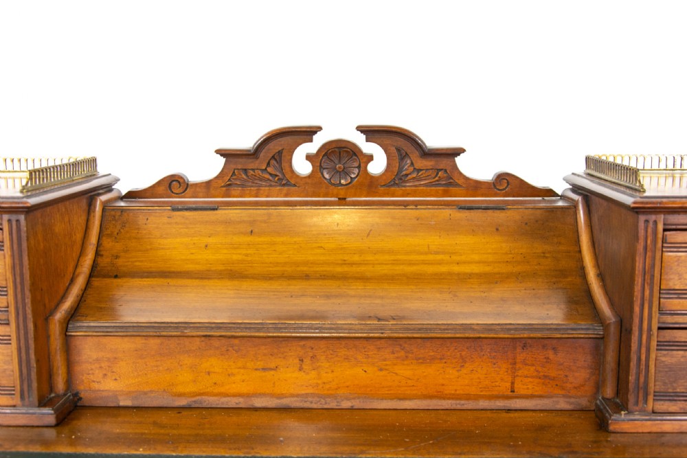 Victorian Walnut Writing Desk by Jas Shoolbred & Co. View III
