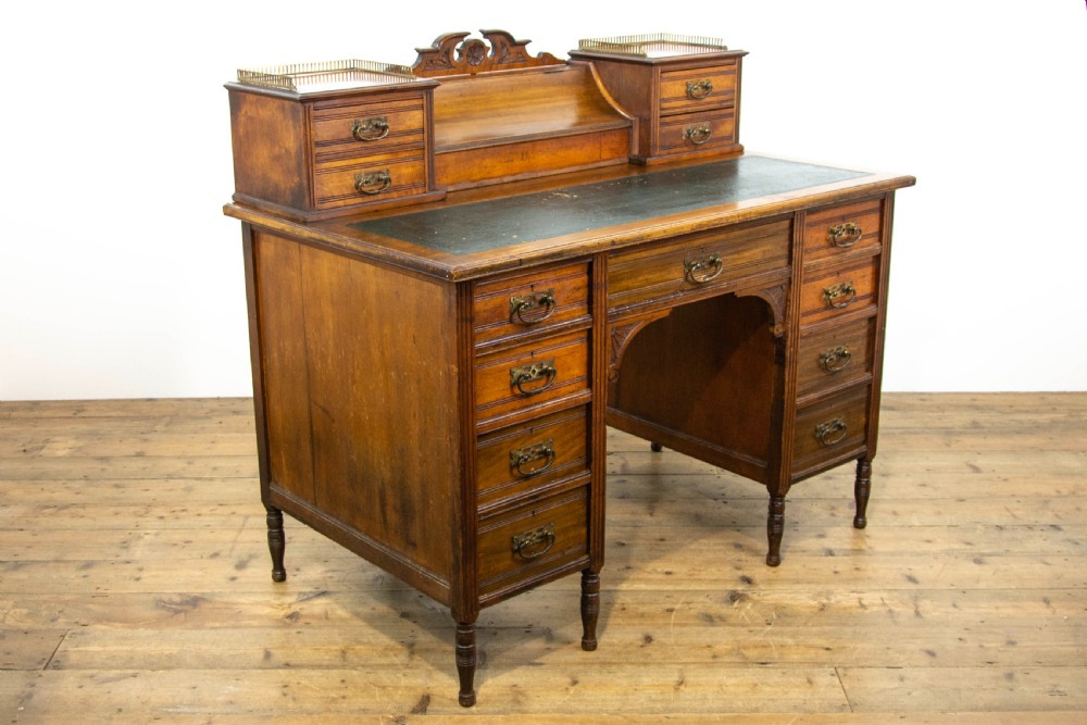 Victorian Walnut Writing Desk by Jas Shoolbred & Co. View VII