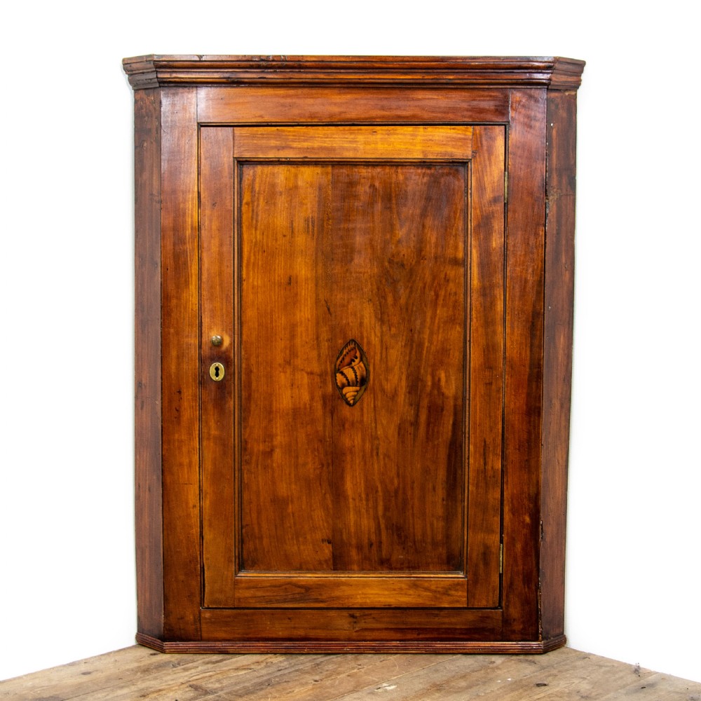 Antique Fruitwood Hanging Corner Cupboard