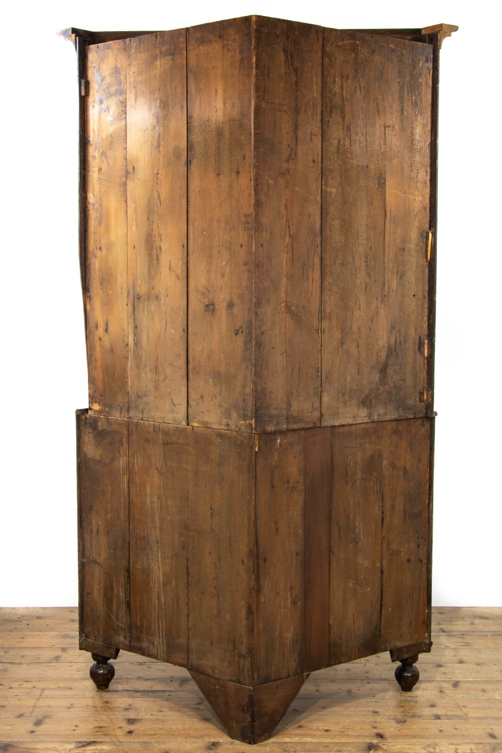 Antique Oak Glazed Corner Cupboard View XII
