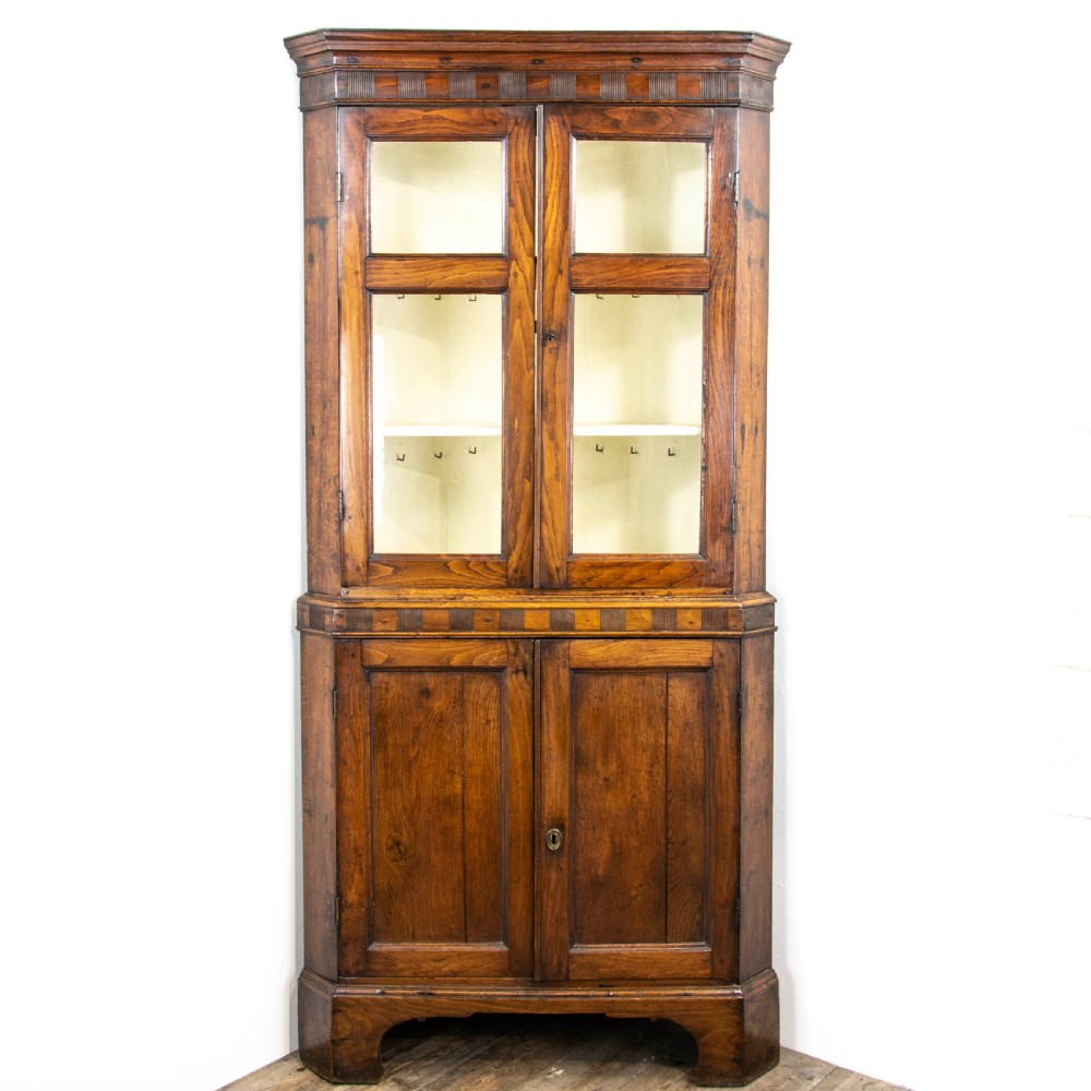 Antique Carmarthenshire Oak Corner Cupboard