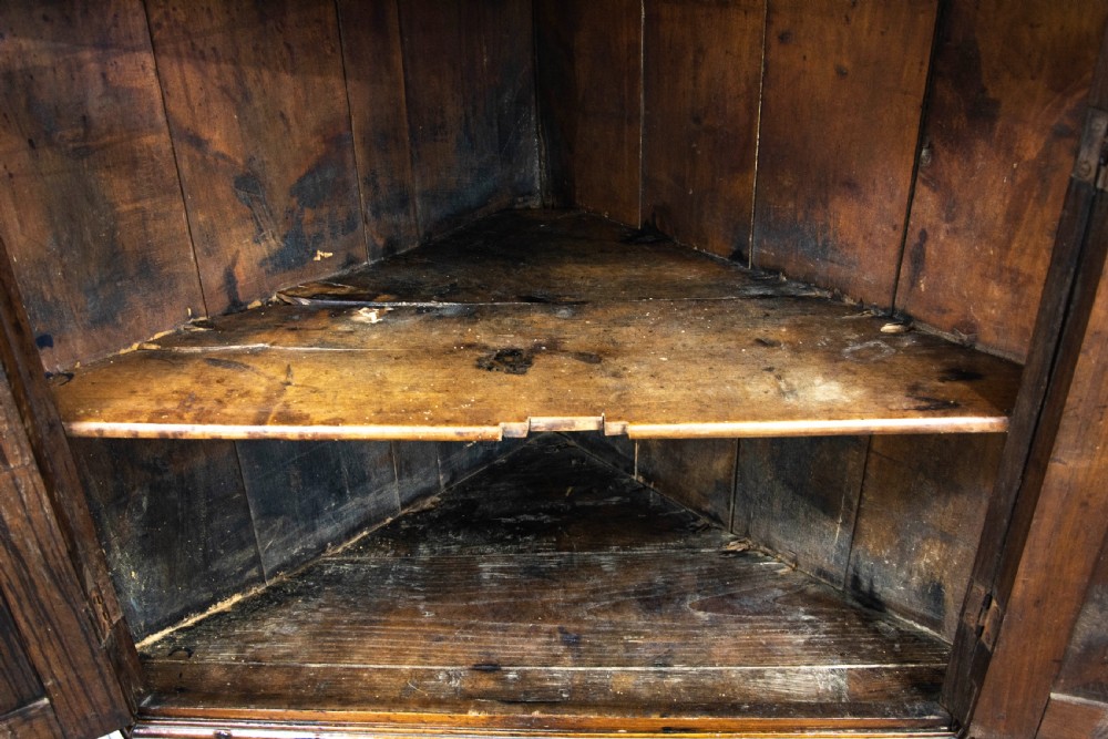 Antique Carmarthenshire Oak Corner Cupboard View V