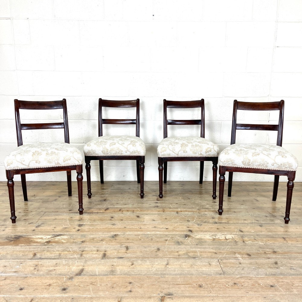 Set of Four Antique 19th Century Mahogany Dining Chairs View II