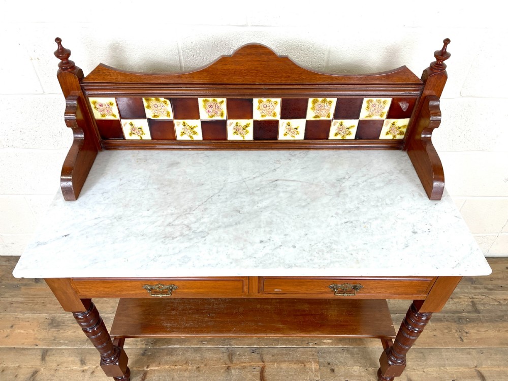Antique Edwardian Mahogany Washstand View III