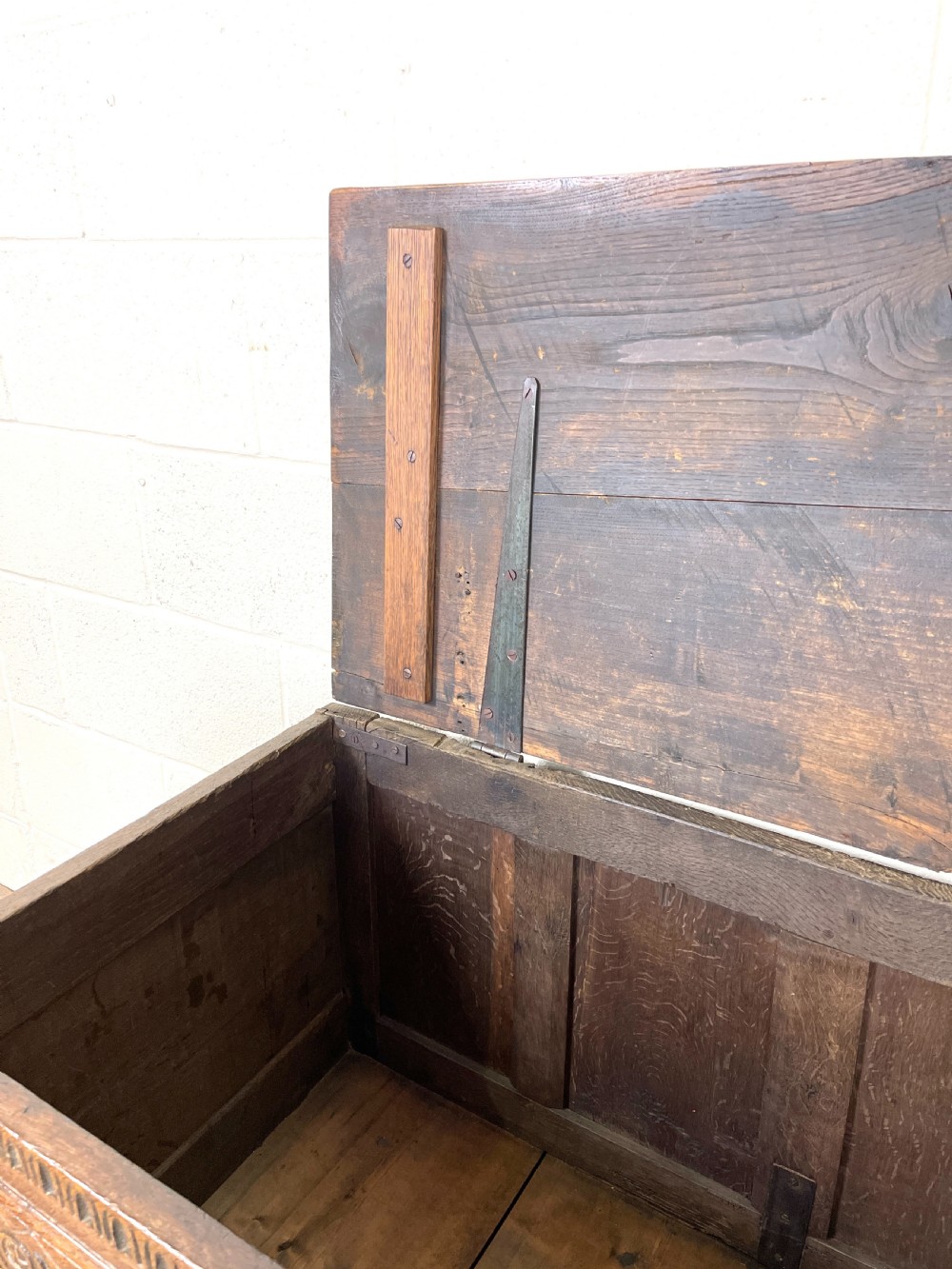 Antique Carved Oak Coffer View VIII