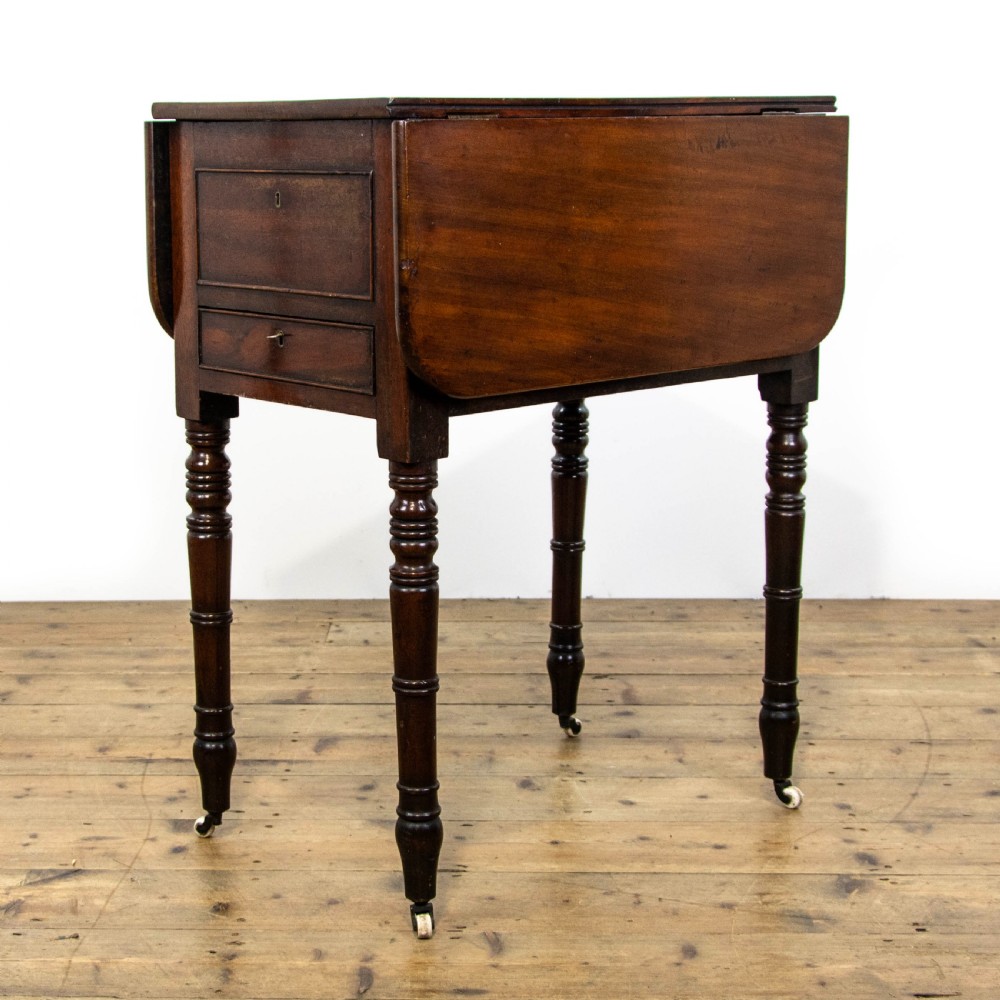 Antique Mahogany Campaign Washstand Table