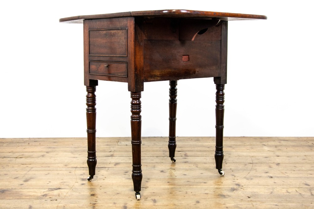Antique Mahogany Campaign Washstand Table View II