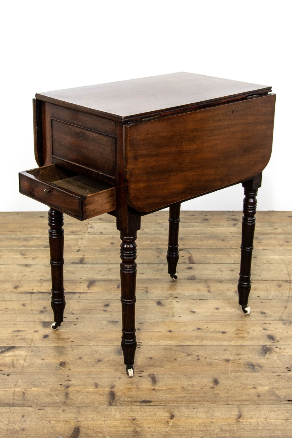 Antique Mahogany Campaign Washstand Table View IV