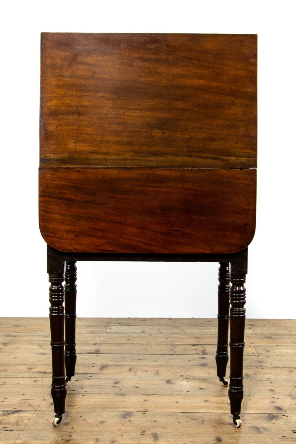 Antique Mahogany Campaign Washstand Table View XV