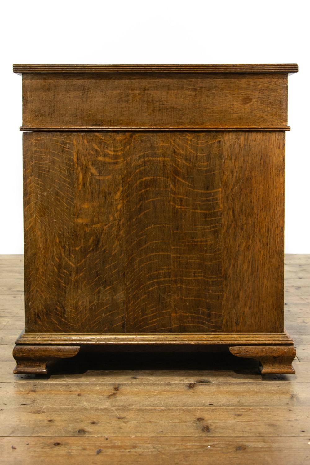 Antique Oak Pedestal Desk View VII