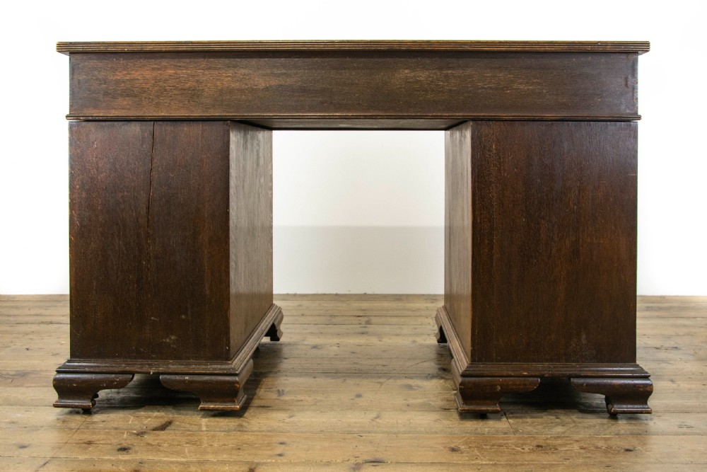 Antique Oak Pedestal Desk View VIII