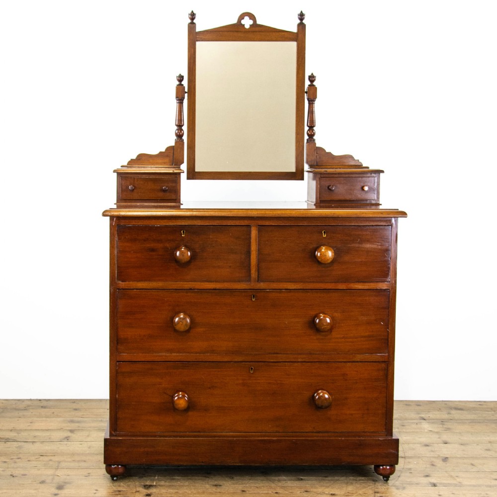 Antique Mahogany and Pine Dressing Table Chest 