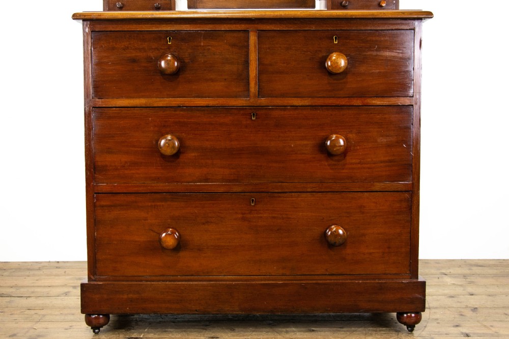 Antique Mahogany and Pine Dressing Table Chest  View II