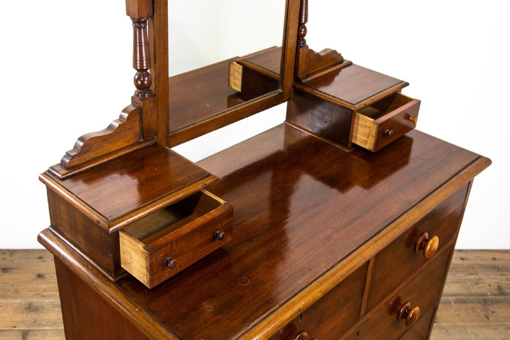 Antique Mahogany and Pine Dressing Table Chest  View V