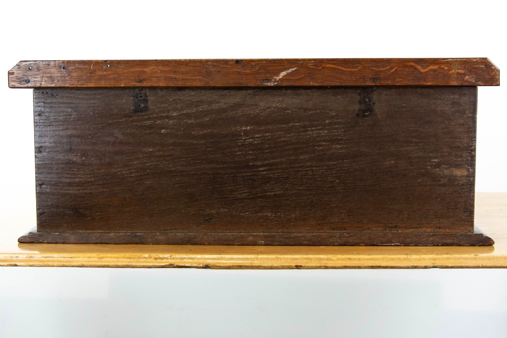 Antique Carved Oak Bible Box  View VI