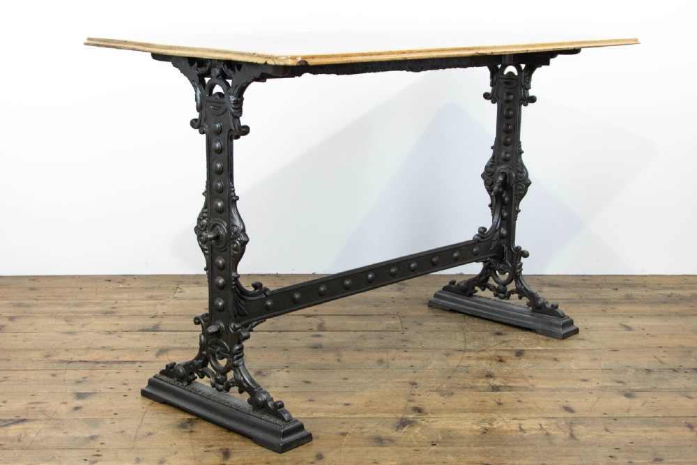 Cast Iron Table with Oak Top  View II