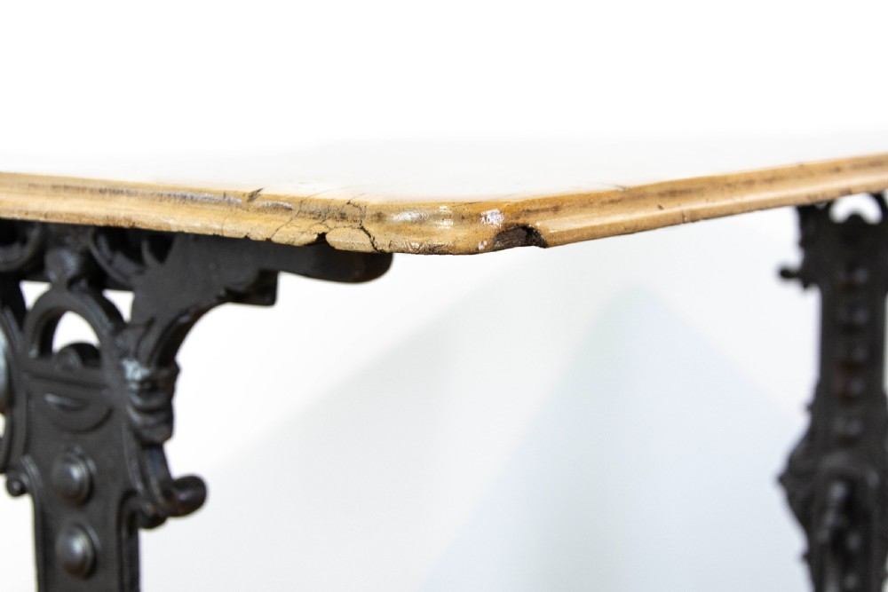 Cast Iron Table with Oak Top  View III