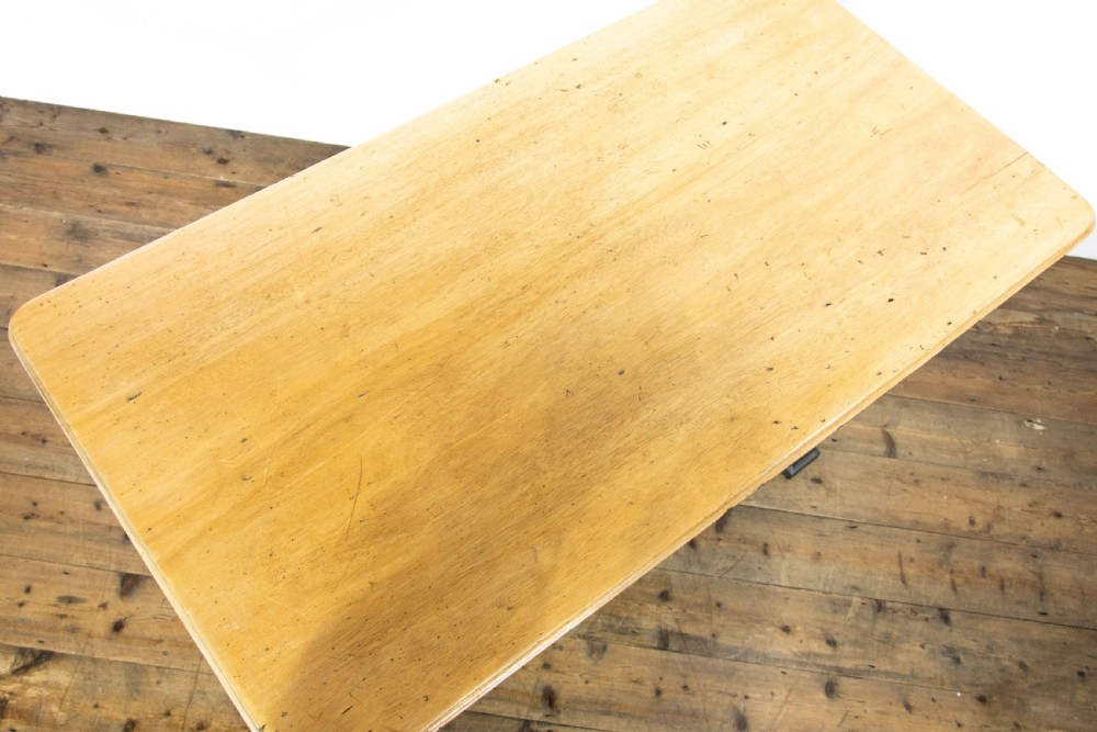 Cast Iron Table with Oak Top  View IV
