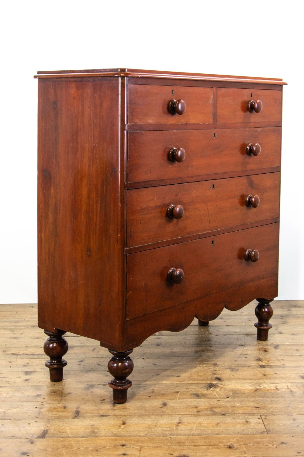 Victorian Stained Pine Chest of Drawers  View IV