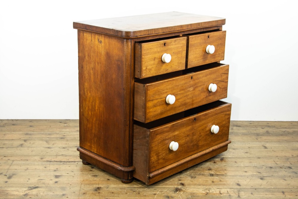 Small Victorian Mahogany Chest of Drawers  View V