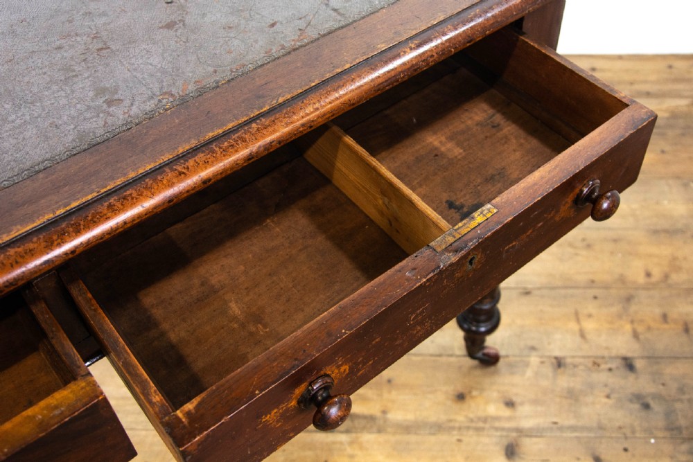 Victorian Mahogany Library Table  View IX