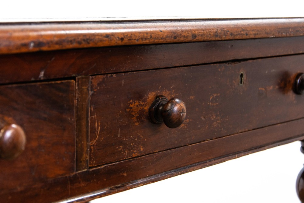 Victorian Mahogany Library Table  View XI